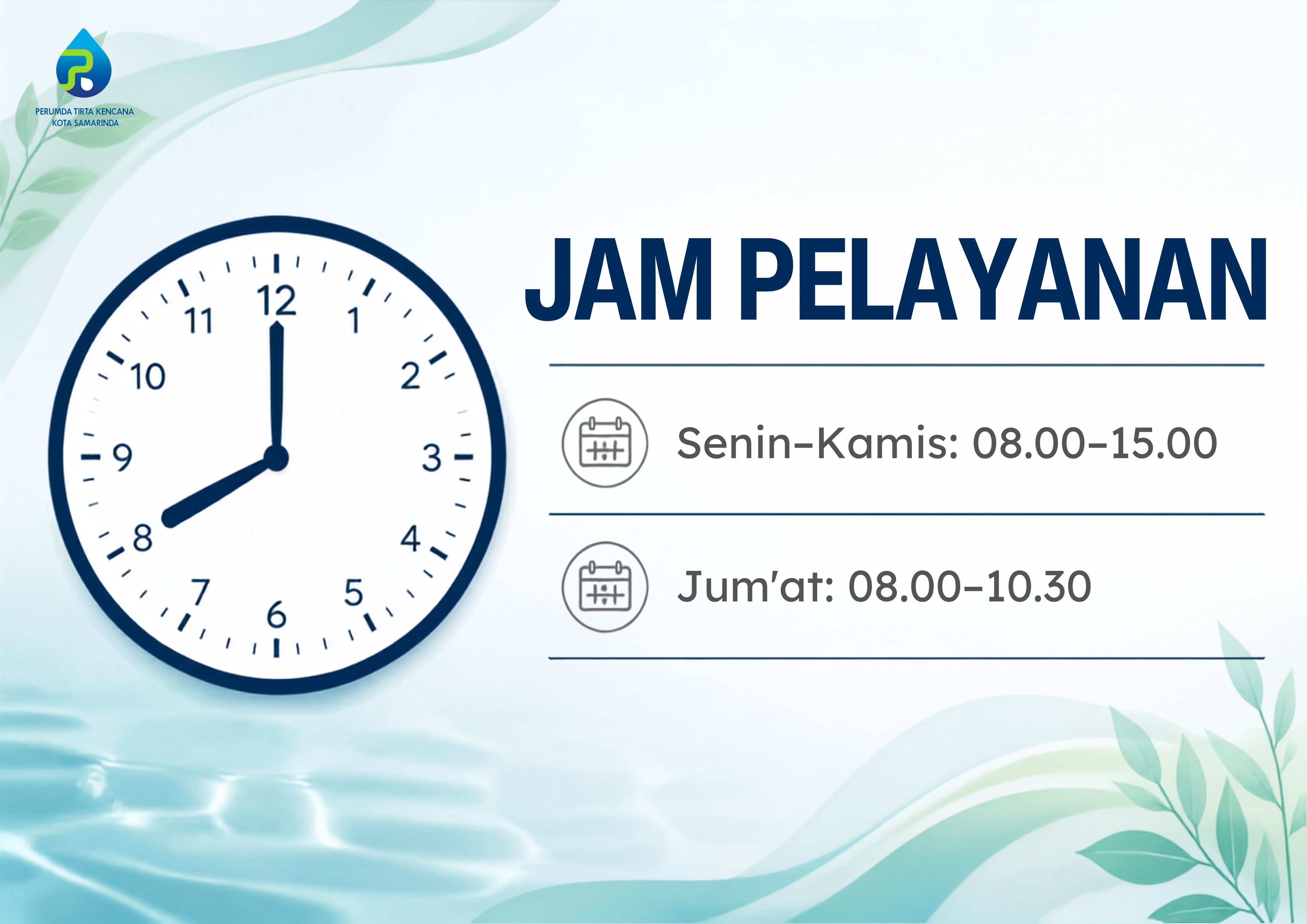 Jam Pelayanan Perumda Tirta Kencana