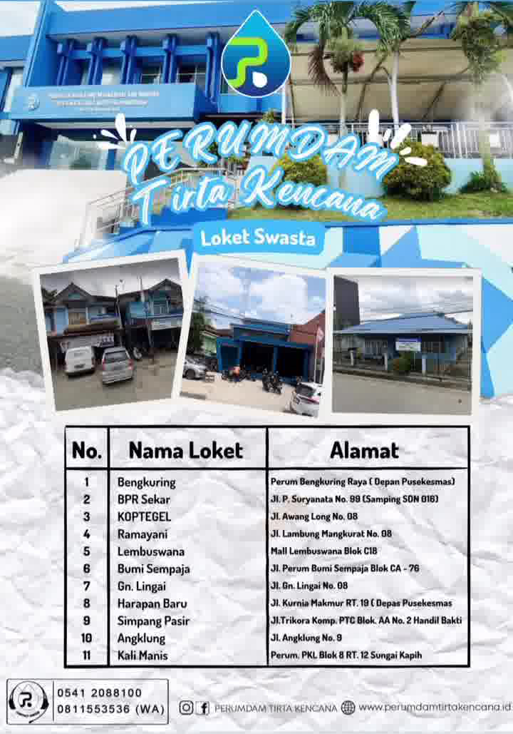 Loket Swasta di Perumdam Tirta Kencana Kota Samarinda
